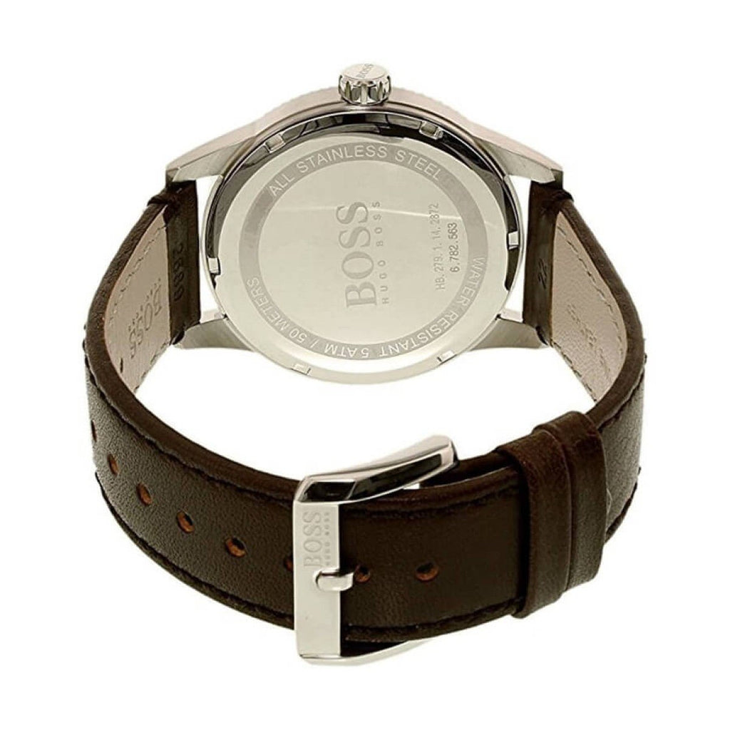 Hugo Boss Classic Jackson Blue Dial Brown Leather Strap Watch for Men - 1513458 Buy Now By Hugo Boss