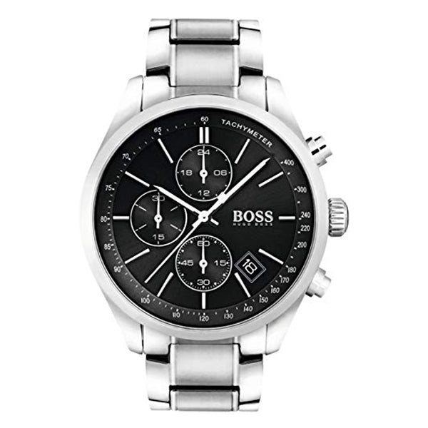 Hugo Boss Grand Prix Black Dial Silver Steel Strap Watch for Men - 1513477 Buy Now By Hugo Boss