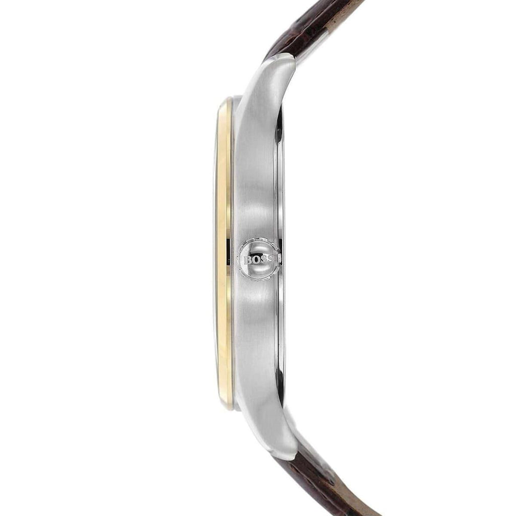 Hugo Boss Classic White Dial Brown Leather Strap Watch for Men - 1513486 Buy Now By Hugo Boss