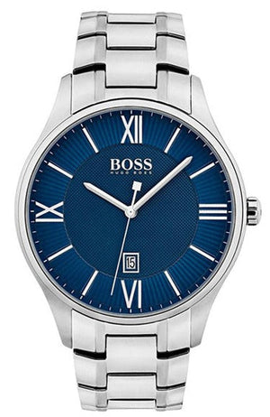 Hugo Boss Governer Blue Dial Silver Steel Strap Watch for Men - 1513487 Buy Now By Hugo Boss