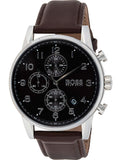 Hugo Boss Navigator Grey Dial Brown Leather Strap Watch for Men - 1513494 Buy Now By Hugo Boss