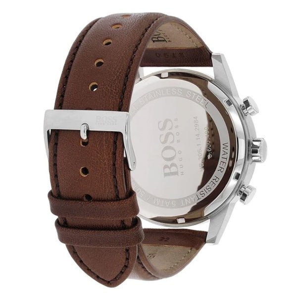 Hugo Boss Navigator White Dial Brown Leather Strap Watch for Men - 1513495 Buy Now By Hugo Boss