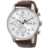 Hugo Boss Navigator White Dial Brown Leather Strap Watch for Men - 1513495 Buy Now By Hugo Boss