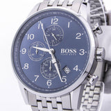 Hugo Boss Navigator Chronograph Blue Dial Silver Steel Strap Watch for Men - 1513498 Buy Now By Hugo Boss
