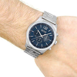 Hugo Boss Professional Chronograph Blue Dial Silver Steel Strap Watch for Men - 1513527 Buy Now By Hugo Boss