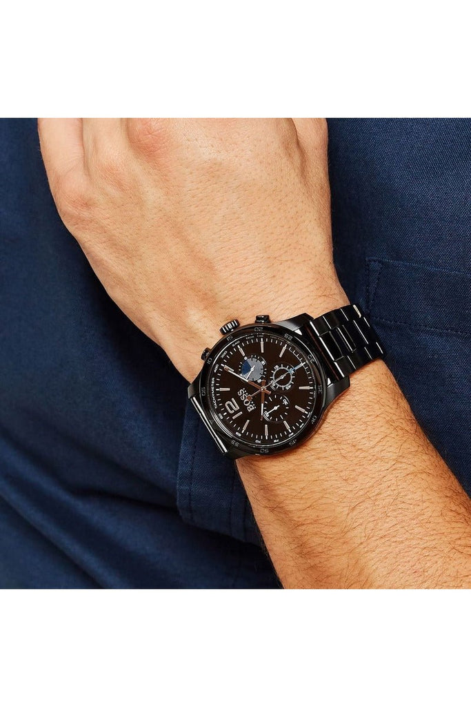 Hugo Boss Professional Black Dial Black Steel Strap Watch for Men - 1513528 Buy Now By Hugo Boss