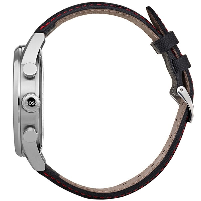 Hugo Boss Navigator Black Dial Black Leather Strap Watch for Men - 1513535 Buy Now By Hugo Boss