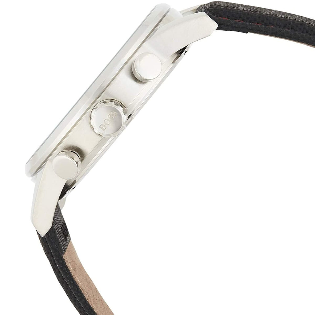 Hugo Boss Navigator Black Dial Black Leather Strap Watch for Men - 1513535 Buy Now By Hugo Boss