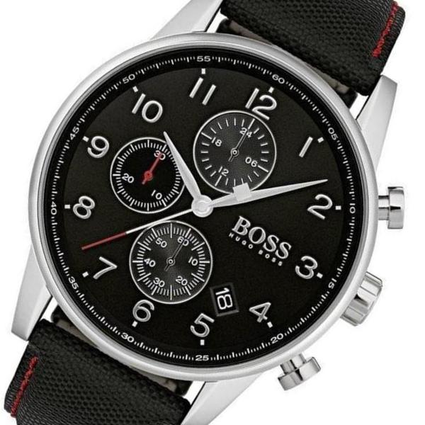 Hugo Boss Navigator Black Dial Black Leather Strap Watch for Men - 1513535 Buy Now By Hugo Boss