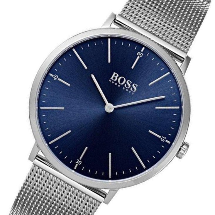 Hugo Boss Horizon Quartz Blue Dial Silver Mesh Bracelet Watch For Men - 1513541 Buy Now By Hugo Boss