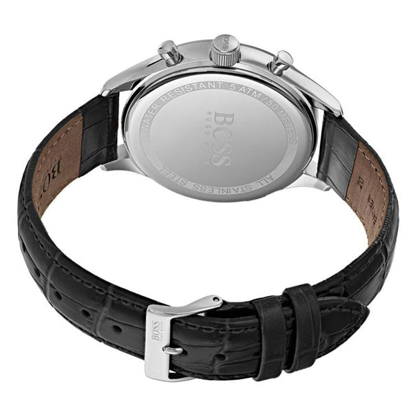 Hugo Boss Companion Black Dial Black Leather Strap Watch for Men - 1513543 Buy Now By Hugo Boss
