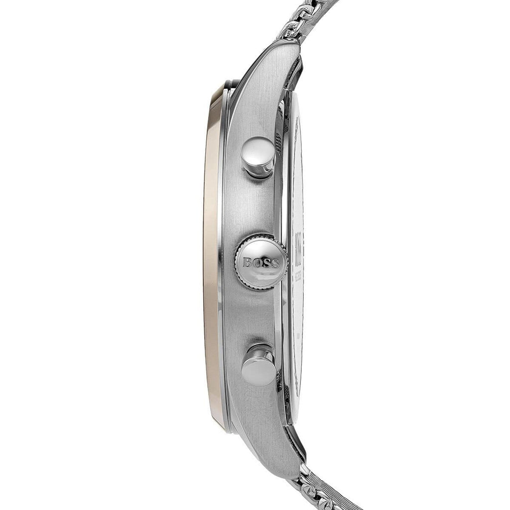 Hugo Boss Companion Chronograph Grey Dial Silver Mesh Bracelet Watch For Men - 1513549 Buy Now By Hugo Boss