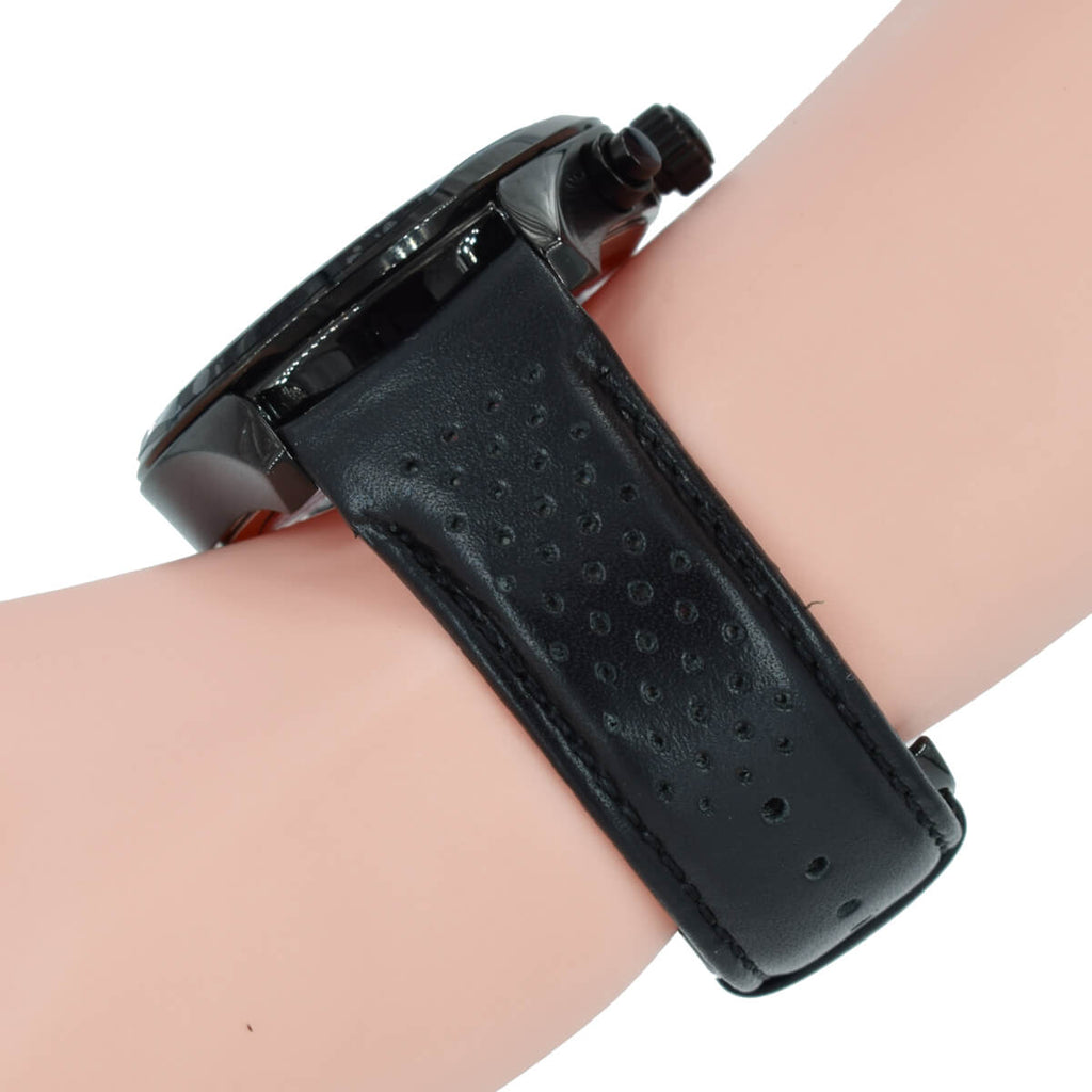 Hugo Boss Grand Prix Chronograph Black Dial Black Leather Strap Watch for Men - 1513550 Buy Now By Hugo Boss