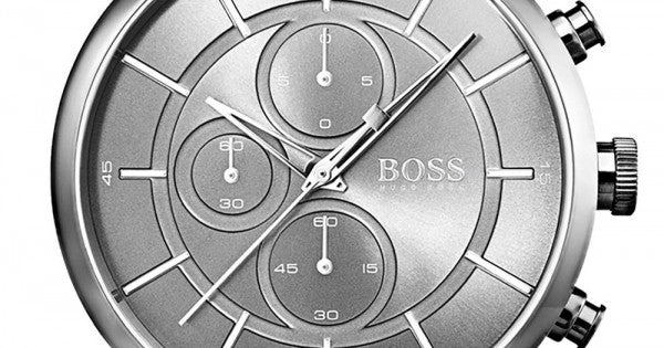Hugo Boss Architectural Grey Dial Grey Leather Strap Watch for Men - 1513570 Buy Now By Hugo Boss