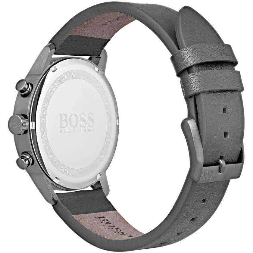 Hugo Boss Grand Prix White Dial Grey Leather Strap Watch for Men - 1513633 Buy Now By Hugo Boss