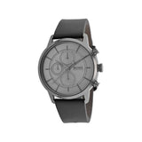 Hugo Boss Architectural Grey Dial Grey Leather Strap Watch for Men - 1513570 Buy Now By Hugo Boss