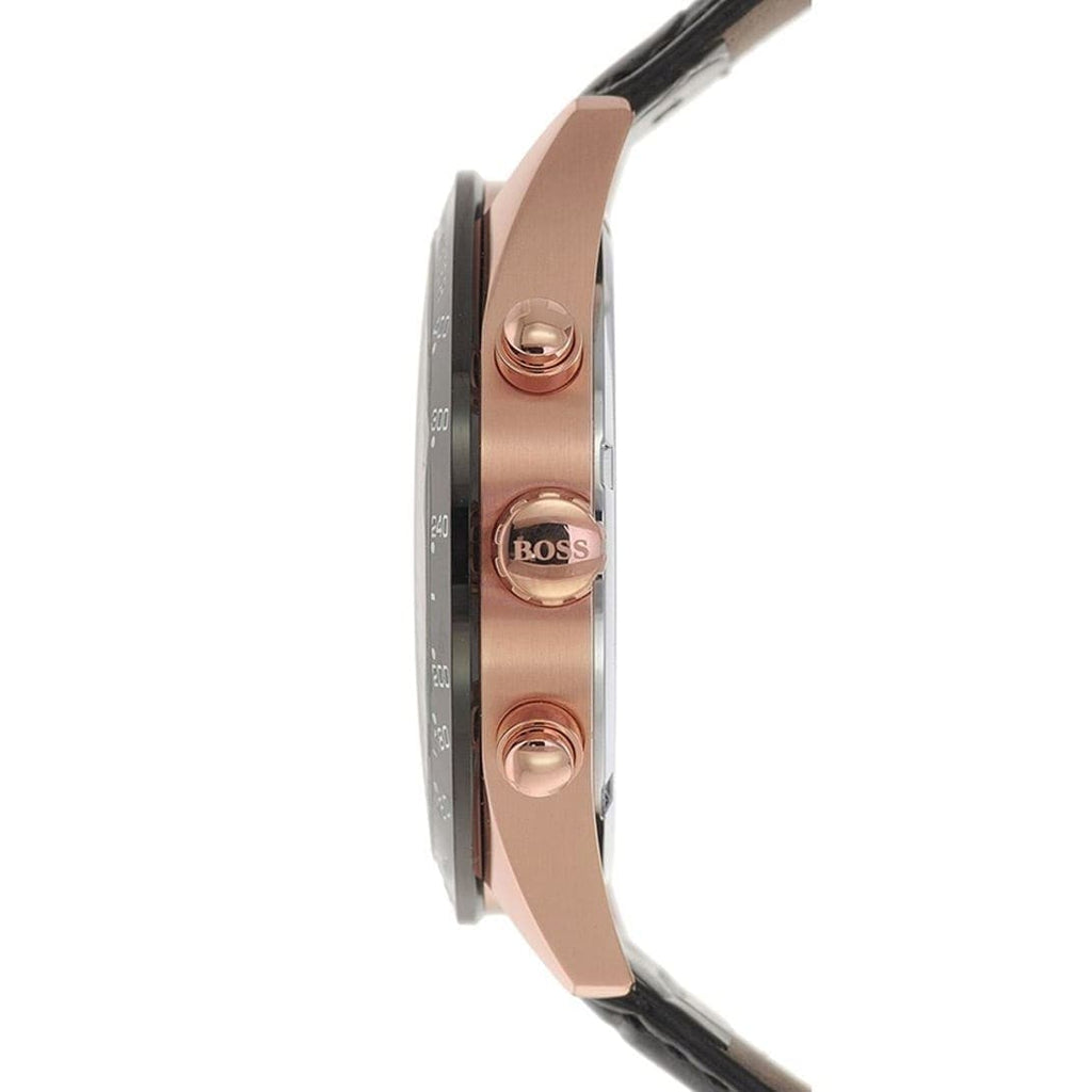 Hugo Boss Talent Chronograph Black Dial Black Leather Strap Watch For Men - 1513580 Buy Now By Hugo Boss