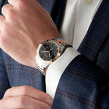 Hugo Boss Talent Black Dial Two Tone Steel Strap Watch for Men - 1513584 Buy Now By Hugo Boss