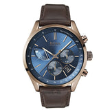 Hugo Boss Grand Prix Blue Dial Brown Leather Strap Watch for Men - 1513604 Buy Now By Hugo Boss