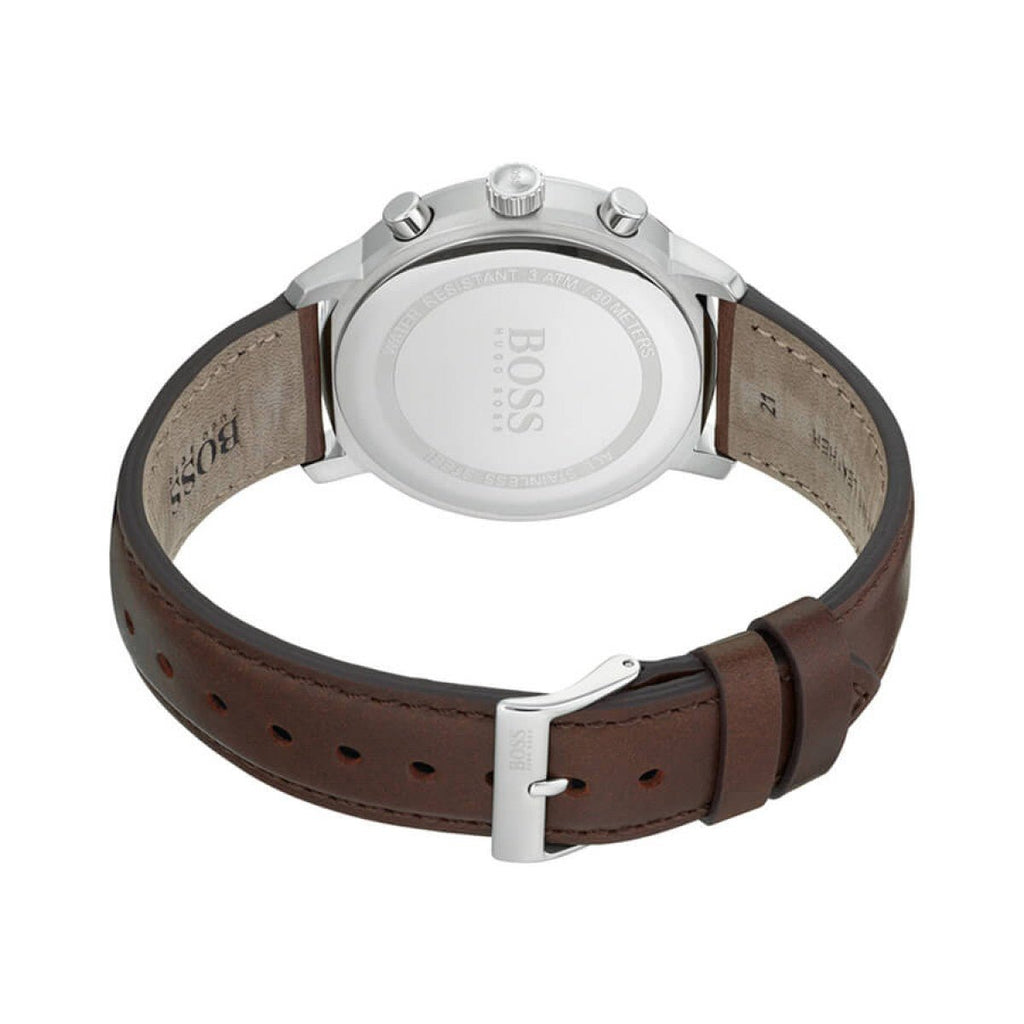 Hugo Boss Attitude White Dial Brown Leather Strap Watch for Men - 1513609 Buy Now By Hugo Boss