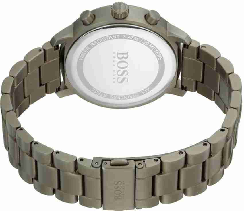 Hugo Boss Attitude Green Dial Green Steel Strap Watch for Men - 1513610 Buy Now By Hugo Boss