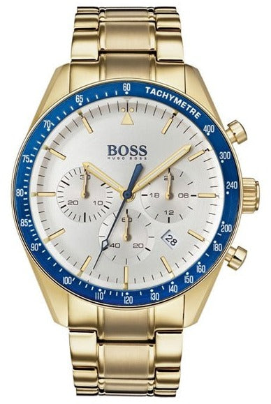 Hugo Boss Trophy White Dial Gold Steel Strap Watch for Men - 1513631 Buy Now By Hugo Boss