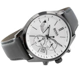 Hugo Boss Grand Prix White Dial Grey Leather Strap Watch for Men - 1513633 Buy Now By Hugo Boss