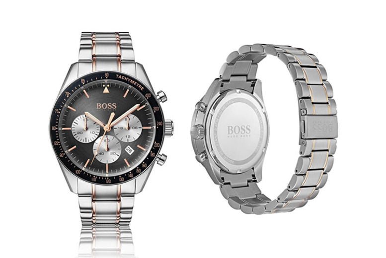 Hugo Boss Trophy Chronograph Grey Dial Silver Steel Strap Watch for Men - 1513634 Buy Now By Hugo Boss