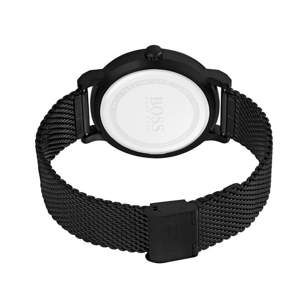 Hugo Boss Oxygen Black Dial Black Mesh Bracelet Watch for Men - 1513636 Buy Now By Hugo Boss