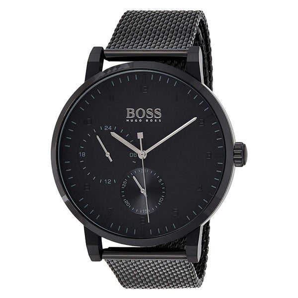 Hugo Boss Oxygen Black Dial Black Mesh Bracelet Watch for Men - 1513636 Buy Now By Hugo Boss