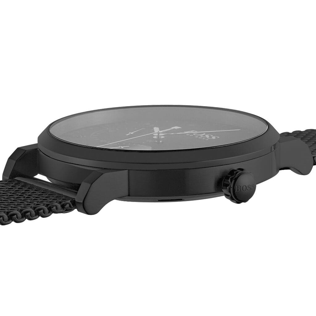 Hugo Boss Oxygen Black Dial Black Mesh Bracelet Watch for Men - 1513636 Buy Now By Hugo Boss