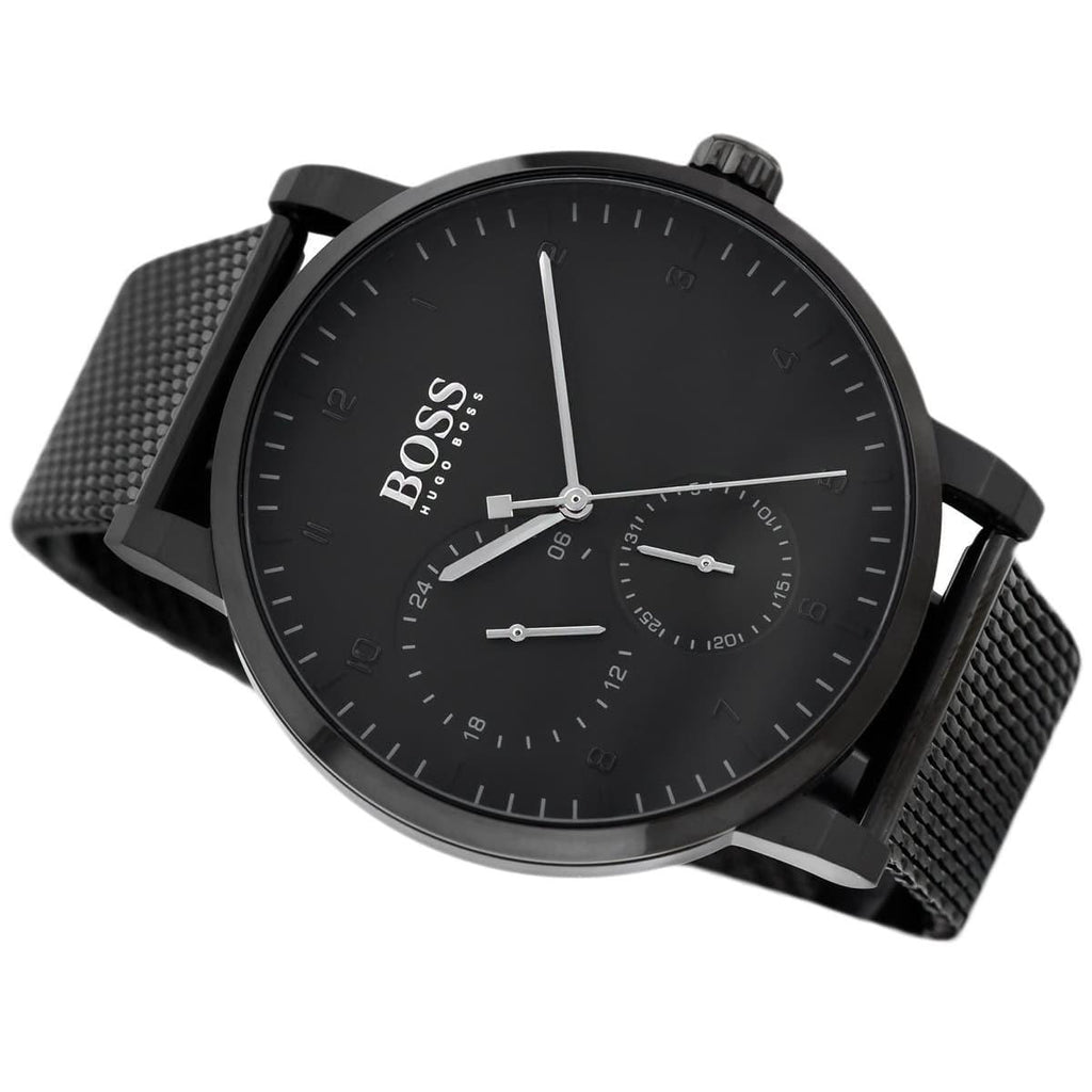 Hugo Boss Oxygen Black Dial Black Mesh Bracelet Watch for Men - 1513636 Buy Now By Hugo Boss
