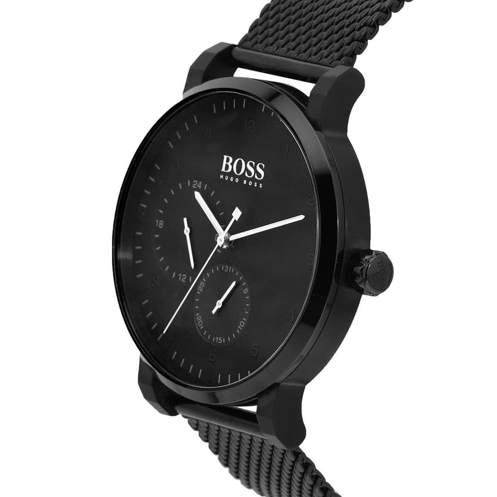 Hugo Boss Oxygen Black Dial Black Mesh Bracelet Watch for Men - 1513636 Buy Now By Hugo Boss
