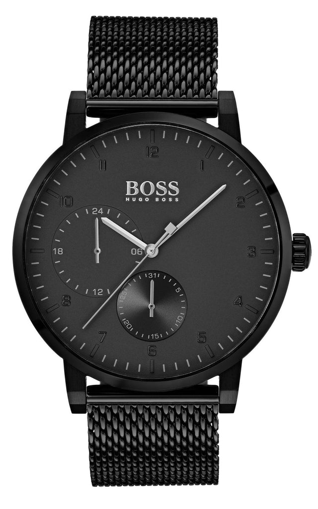 Hugo Boss Oxygen Black Dial Black Mesh Bracelet Watch for Men - 1513636 Buy Now By Hugo Boss
