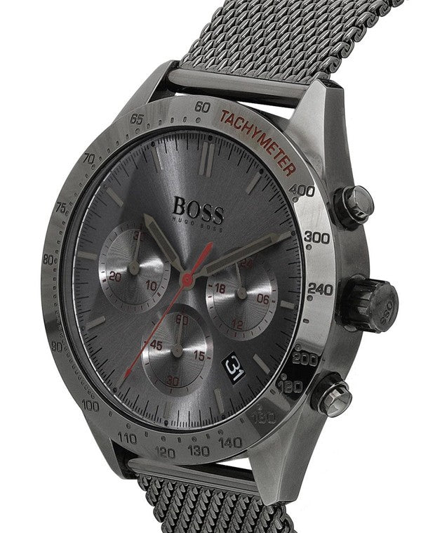 Hugo Boss Talent Gunmetal Dial Grey Mesh Bracelet Watch for Men - 1513637 Buy Now By Hugo Boss