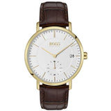 Hugo Boss Corporal White Dial Brown Leather Strap Watch for Men - 1513640 Buy Now By Hugo Boss