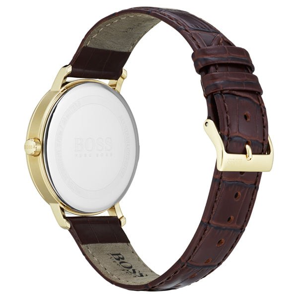 Hugo Boss Corporal White Dial Brown Leather Strap Watch for Men - 1513640 Buy Now By Hugo Boss
