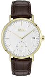 Hugo Boss Corporal White Dial Brown Leather Strap Watch for Men - 1513640 Buy Now By Hugo Boss