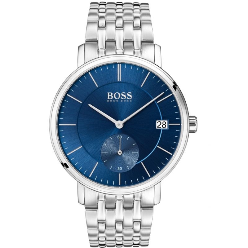 Hugo Boss Corporal Blue Dial Silver Steel Strap Watch for Men - 1513642 Buy Now By Hugo Boss
