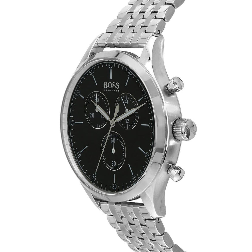 Hugo Boss Companion Black Dial Silver Steel Strap Watch for Men - 1513652 Buy Now By Hugo Boss