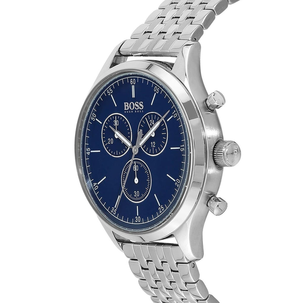 Hugo Boss Companion Blue Dial Silver Steel Strap Watch for Men - 1513653 Buy Now By Hugo Boss