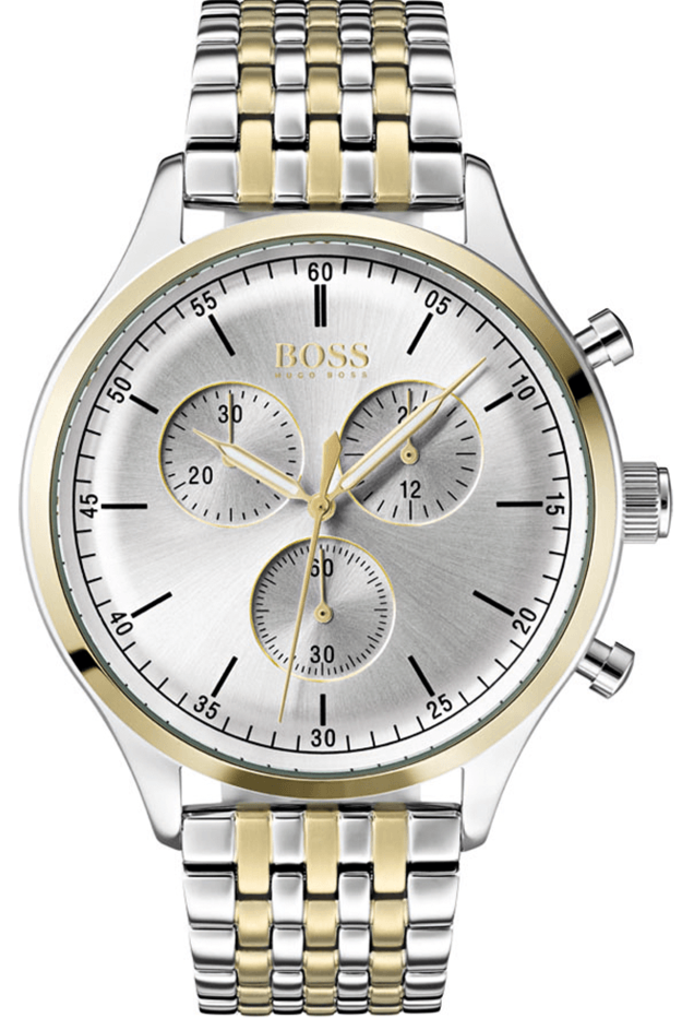 Hugo Boss Companion Silver Dial Two Tone Mesh Bracelet Watch for Men - 1513654 Buy Now By Hugo Boss