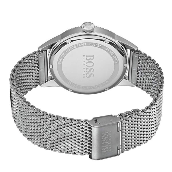Hugo Boss Legacy Grey Dial Silver Mesh Bracelet Watch for Men - 1513673 Buy Now By Hugo Boss