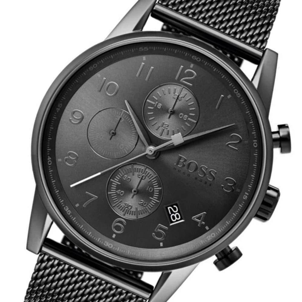 Hugo Boss Navigator Grey Dial Grey Mesh Bracelet Watch for Men - 1513674 Buy Now By Hugo Boss