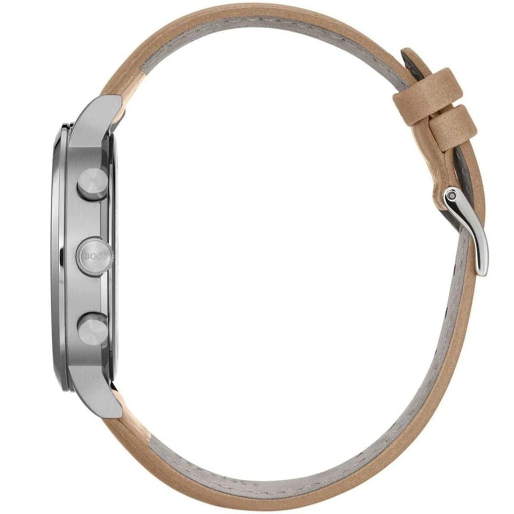 Hugo Boss Spirit Grey Dial Brown Leather Strap Watch for Men - 1513691 Buy Now By Hugo Boss