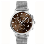Hugo Boss Spirit Brown Dial Silver Mesh Bracelet Watch for Men - 1513694 Buy Now By Hugo Boss