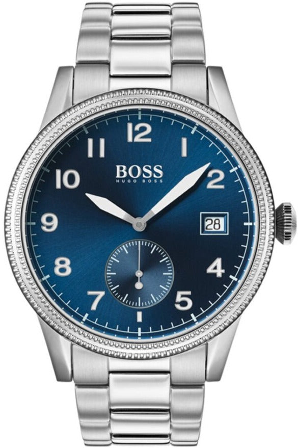Hugo Boss Legacy Blue Dial Silver Steel Strap Watch for Men - 1513707 Buy Now By Hugo Boss