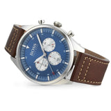 Hugo Boss Pioneer Chronograph Blue Dial Brown Leather Strap Watch For Men - 1513709 Buy Now By Hugo Boss