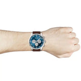 Hugo Boss Pioneer Chronograph Blue Dial Brown Leather Strap Watch For Men - 1513709 Buy Now By Hugo Boss