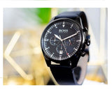 Hugo Boss Pioneer Quartz Blue Dial Blue Leather Strap Watch For Men - 1513711 Buy Now By Hugo Boss